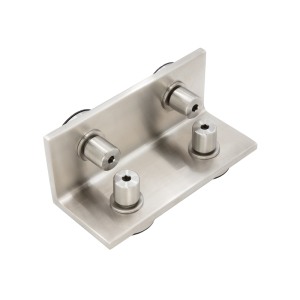 FHC Heavy Duty 90 Degree Corner Bracket with Fittings For 1/2" Glass - Brushed Stainless 