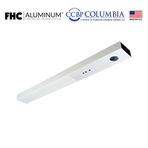 FHC 1-3/4" x 4-1/2" Header for Single Doors with No Hinge Prep and Concealed Vertical Rod - Overhead Stop Prep - Kynar Paint - Standard Size/Hardware Prep