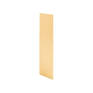 FHC Door Push Plate - 4" x 16" - Polished Brass (Single Pack)