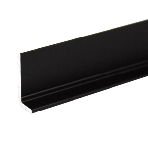 FHC 1/4" Aluminum L-Bar Extrusion 144" Length Matte Black
