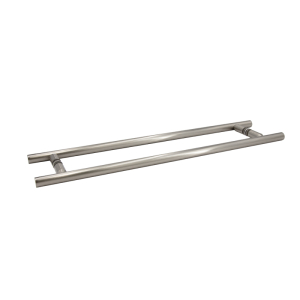 FHC 24" x 24" Ladder Towel Bar Back-to-Back for 1/4" To 1/2" Glass - Brushed Nickel 