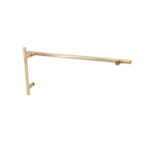 FHC 6" x 18" Ladder Pull/Towel Bar Combo for 1/4" to 1/2" Glass - Satin Brass 