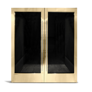 FHC LUXE 200 Series Custom Pair of Doors - 2-3/16" Stile - Polished Brass
