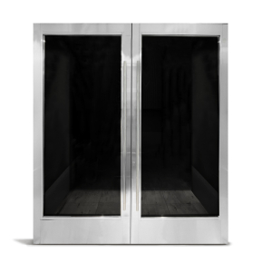 FHC LUXE 200 Series Custom Pair of Doors - 2-3/16" Stile - Polished Stainless
