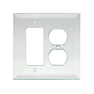 FHC 5-1/4" x 5-1/4" Decora Duplex Clear Glass Mirror Plate