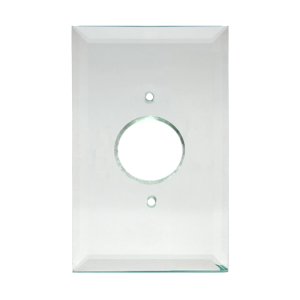 FHC 3-1/2" x 5-1/4" Hole Clear Glass Mirror Plate