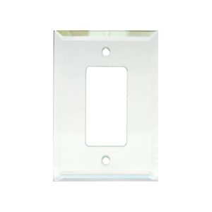 FHC Clear Single Decorator/Rocker Glass Mirror Plate