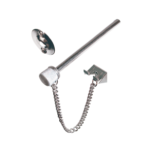 FHC Patio Door Pin Locks - 2-5/8" - Steel - Chrome Plated Finish - Retaining Pin