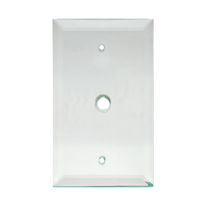 FHC 3-1/2" x 5-1/4" Tv Cable Clear Glass Mirror Plate