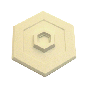 FHC 5" Hexagon Ivory Wall Protector - 5/Pk 