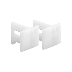 FHC Pocket Door Bottom Guides - 1-1/8" - Plastic - White (2 Pack)