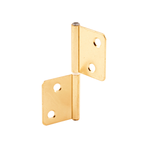 FHC Bi-Fold Door Hinges - Non-Mortise Style - Brass Plated (1 Pair)