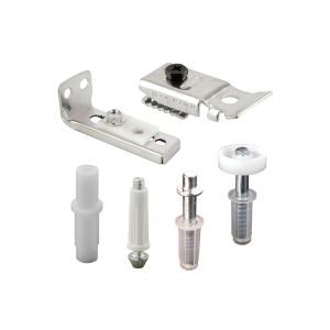 FHC Bi-Fold Door Hardware Repair Kit - Top And Bottom Pivots And Guide Wheel - Door Repair Kit For 1" To 1-3/8” Thick Doors Up To 50 Lbs. (1 Kit)