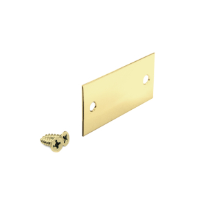 FHC End Cap for 1/2" Wide/Shallow U-Channel Polished Brass    
