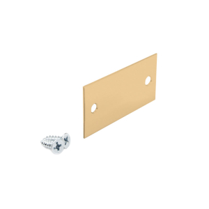 FHC End Cap for 1/2" Wide/Shallow U-Channel Satin Brass    
