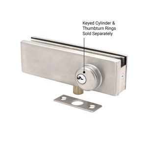 FHC North American Corner Patch W/Lock No Cyl/T-Turn - Brushed Stainless Steel
