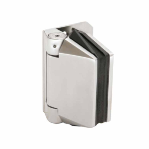 FHC Polaris 125 Series Gate Hinge Glass-to-Wall or Post for 3/8" - 1/2" Glass - Brushed Stainless Steel