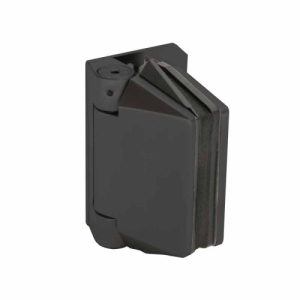 FHC Polaris 125 Series Gate Hinge Glass-to-Wall or Post for 3/8" - 1/2" Glass - Matte Black