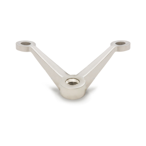 FHC Post Mount Spider Fitting Double Arm V Style - Brushed Stainless