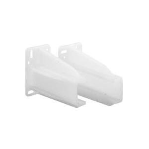 FHC Rear Drawer Track Back Plate - 5/16" x 7/8" - Plastic - White - 1 Pair (1 Lh - 1 Rh)
