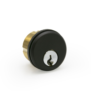 FHC Mortise Keyed Cylinder with 3MM Trim Ring - Matte Black 