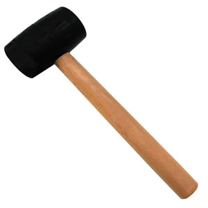 FHC Rubber Mallet with Hardwood Handle - 1 Pound