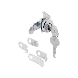 FHC 3/4" Outside Diameter - Brushed Nickel - 5-Cam Counter Clockwise With Dust Cover Mailbox Lock (Single Pack)