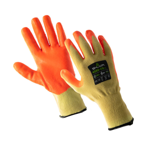 FHC Ansi A4 Cut Resistant Glove With Hi-Vis Nitrile Palm