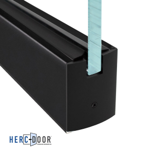 FHC 2-1/2" Tall Square Low Profile Sidelite Rail 240" Length With Reversible Saddle - Matte Black