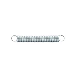 FHC Extension Spring - Spring Steel Construction - Nickel-Plated Finish - 0.047 Ga x 7/16" x 3-1/2" - Closed Single Loop - (2-Pack)