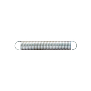 FHC Extension Spring - Spring Steel Construction - Nickel-Plated Finish - 0.047 Ga x 9/16" x 4" - Single Loop Open - (2-Pack)