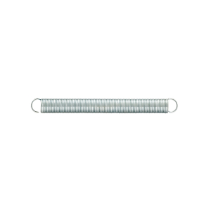 FHC Extension Spring - Spring Steel Construction - Nickel-Plated Finish - 0.041 Ga x 3/8" x 3-3/8" - Single Loop Open - (2-Pack)