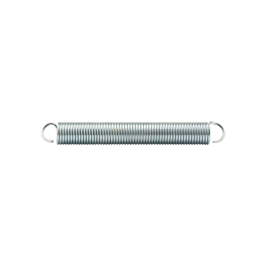 FHC Extension Spring - Spring Steel Construction - Nickel-Plated Finish - 0.148 Ga x 1-1/4" x 10" - Single Loop Open - (1-Pack)
