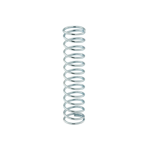 FHC Compression Spring - Spring Steel Construction - Nickel-Plated Finish - 0.054 Ga x 5/8" x 2-3/4" - (3-Pack)