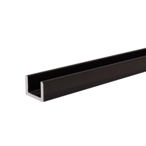 FHC 3/8" Low Profile U-Channel for 3/8" Glass - 95" Long - Oil Rubbed Bronze