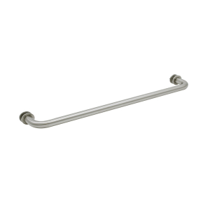 FHC 20" Tubular Towel Bar Single-Sided with Washers for 1/4" to 1/2" Glass - Brushed Nickel 