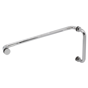 FHC 8" x 20" Tubular Pull/Towel Bar Combo with Washers for 1/4" to 1/2" Glass  
