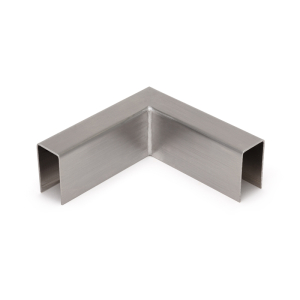 FHC Top Cap Fitting 90 Degree Horizontal Corner for 7/8" x 1-1/2" U-Channel - Brushed Stainless 304