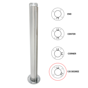 FHC T1000 135 Degree - 1.5" Round Partition Post