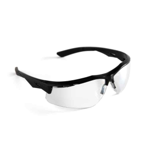 FHC Wraparound Safety Eyeware - Black/Clear Lens