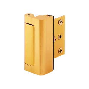 FHC Door Reinforcement Lock - Add Extra - 3” Stop - Aluminum Construction - Gold Anodized (Single Pack)