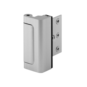 FHC Door Reinforcement Lock - Add Extra - 3” Stop - Aluminum Construction - Satin Nickel (Single Pack)
