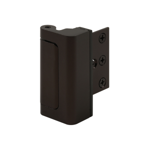 FHC Door Reinforcement Lock - Add Extra - 3” Stop - Aluminum Construction - Bronze (Single Pack)