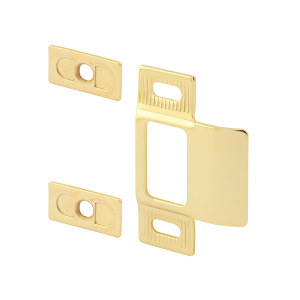FHC 2-1/8" Stamped Steel Brass Plated Adjustable Strike (Single Pack)