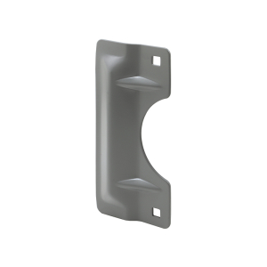 FHC Latch Guard Plate Cover - Protect Against Forced Entry - Easy To Install On Out-Swinging Doors - Gray (Single Pack)
