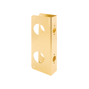 FHC Lock And Door Reinforcer - Reinforce And Repair Doors -  5-1/2" - 2-3/8" x 1-3/4" - Brass Plated Steel (Single Pack)