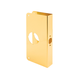 FHC Non-Recessed Door Reinforcement Lock - Fits 1-3/8" Thick Doors - Brass (Single Pack)