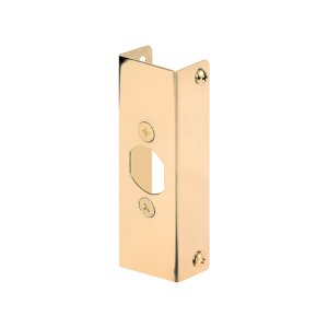 FHC 1-3/8" Thick Bright Brass Door Edge Reinforcer (Single Pack)