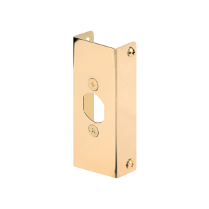 FHC 1-3/4" Thick Bright Brass Door Edge Reinforcer (Single Pack)