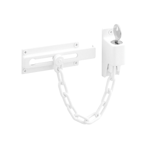 FHC Steel - White - Keyed Chain Door Guard (Single Pack)